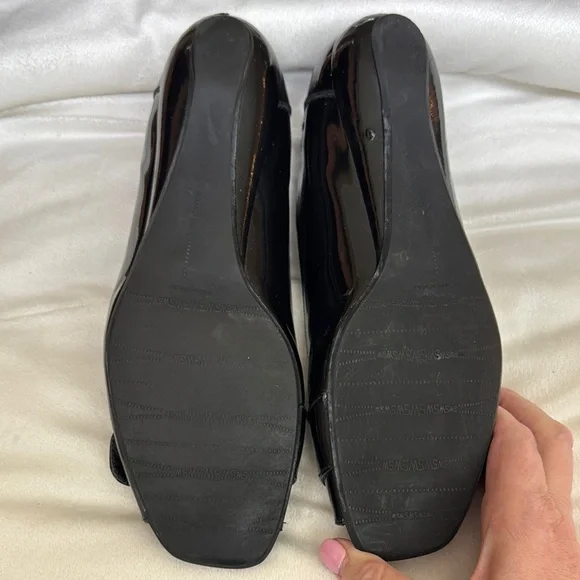 Stuart Weitzman Black Peep Toe Flats - Size 11 - Picture 3 of 11
